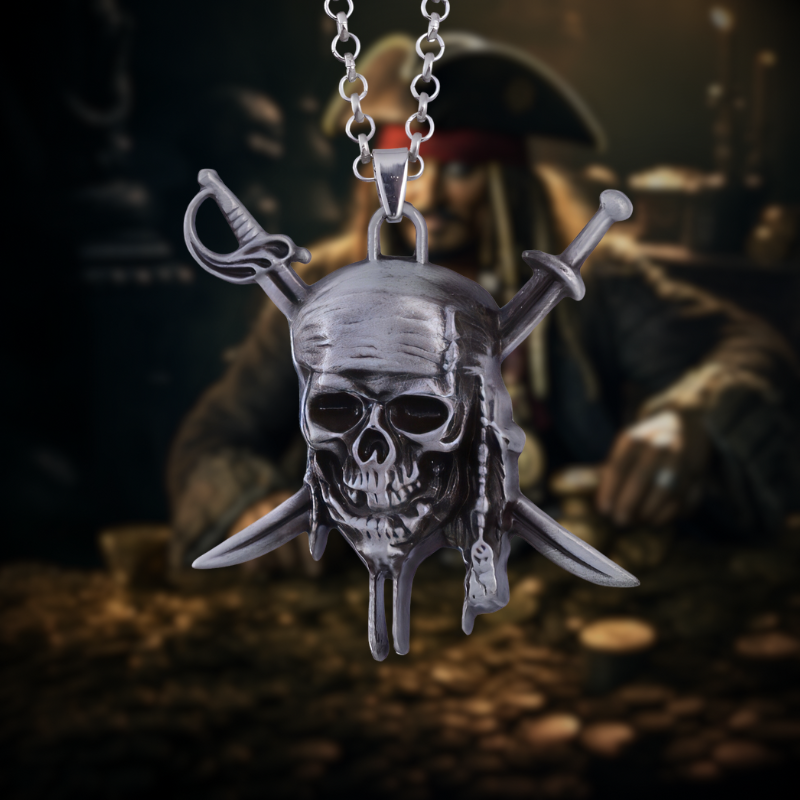 Jack Sparrow Skull Necklace