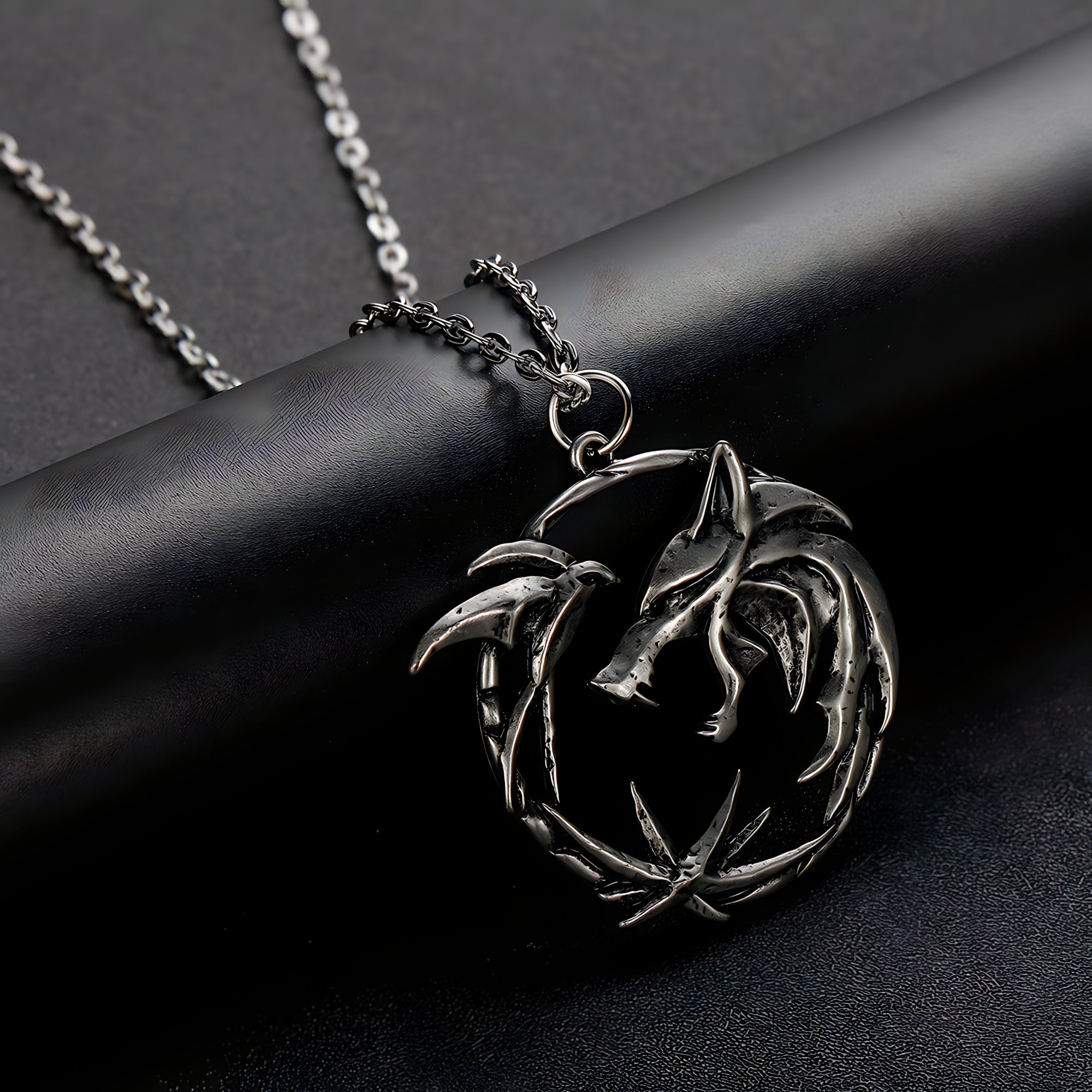 The Witcher Silver Wolf Necklace